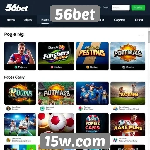 Principais jogos disponíveis no 56bet